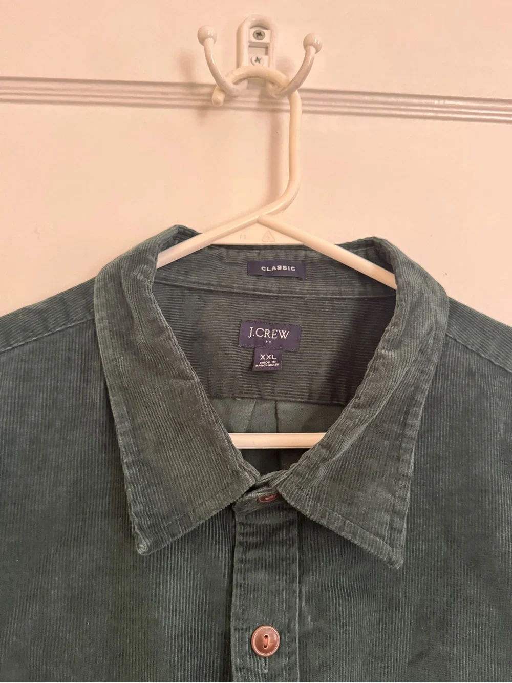 J. Crew Dark Green Corduroy Shirt Jacket